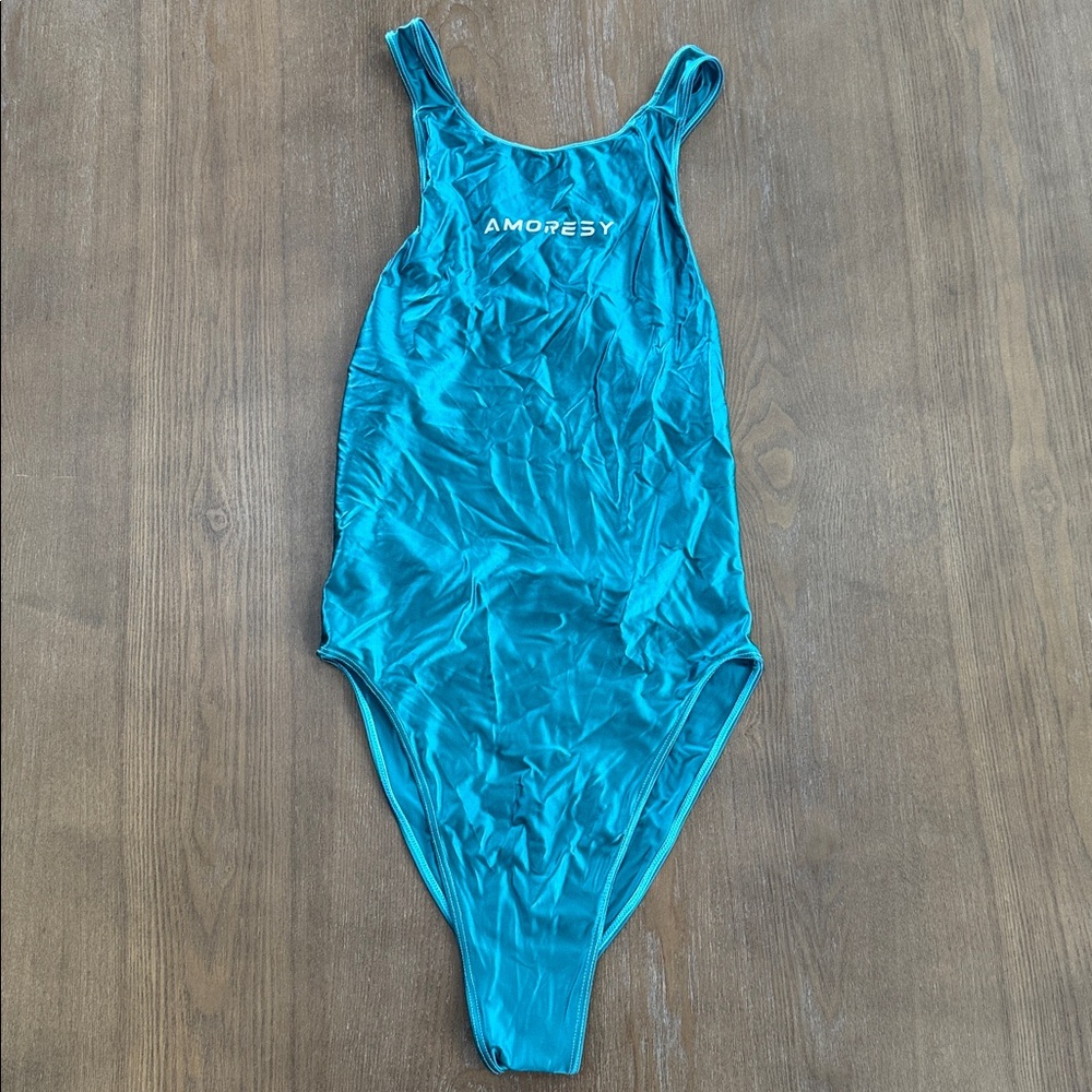 Amoresy Gaea A Series High-Leg Backless Swimsuit Leotard